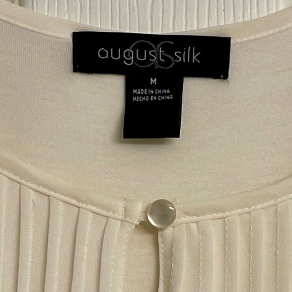 August Silk Pleated Front Blouse - Picture 3 of 12